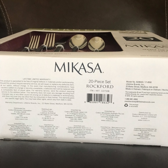 Mikasa set of 4 Dinner Set Utensils - Picture 3 of 5